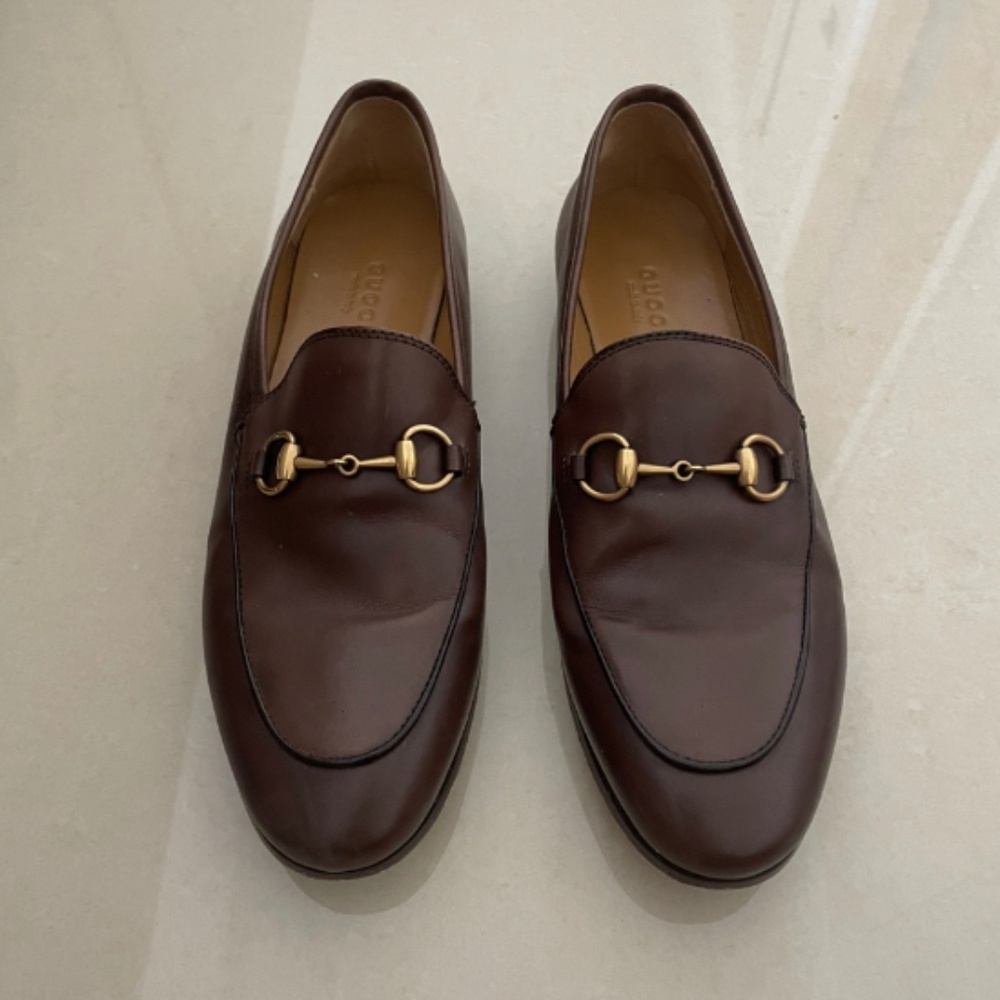 Gucci Jordaan brown loafers